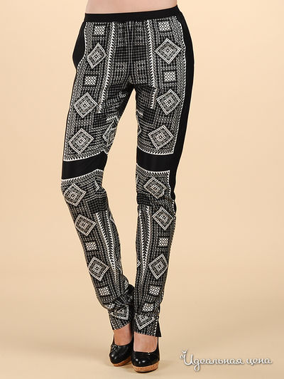 Брюки BCBG MAXAZRIA, цвет цвет черный / белый