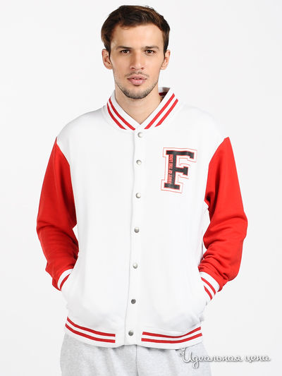 Толстовка Fruit of the Loom, цвет цвет белый / красный