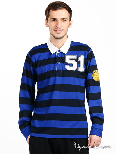 Поло Fruit of the Loom, цвет цвет синий / черный