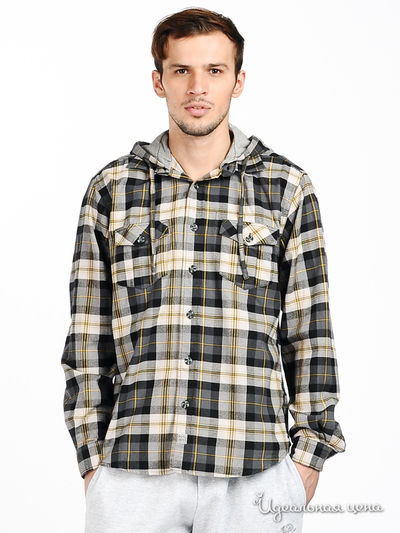 Кофта Fruit of the Loom, цвет цвет серый / принт клетка