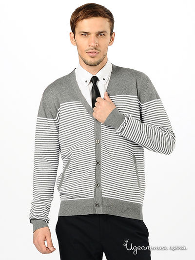 Кардиган VARGAS, цвет цвет серый / белый