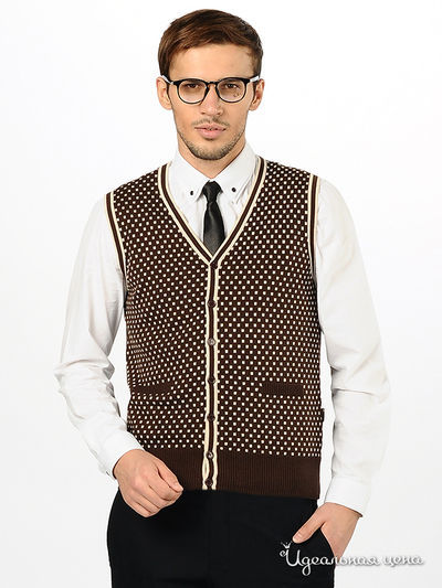 Жилет VARGAS, цвет цвет коричневый / белый
