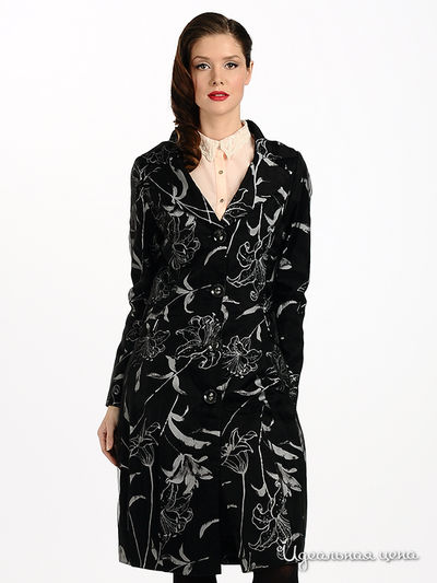 Плащ Eleni Viare, цвет цвет черно-серый