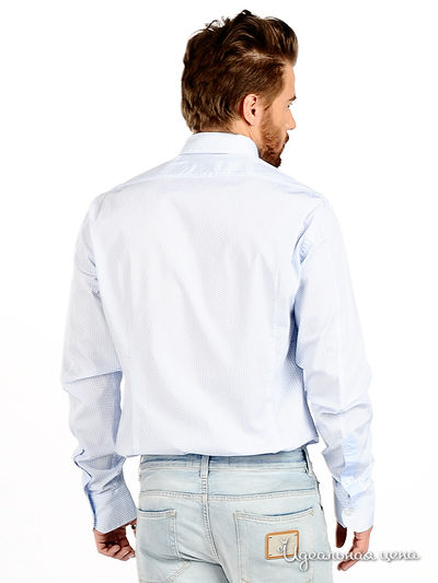 Рубашка Moschino MS мужская, цвет белый / голубой