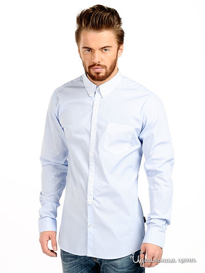 Рубашка Moschino MS мужская, цвет голубой
