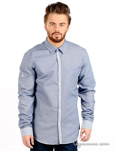 Рубашка Moschino MS, цвет цвет синий / белый