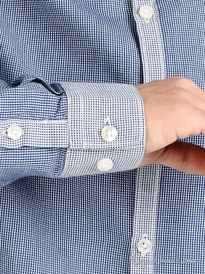 Рубашка Moschino MS мужская, цвет синий / белый