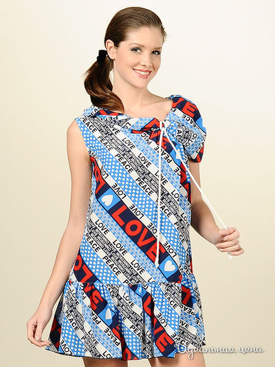 Платье Moschino MS, цвет цвет голубой