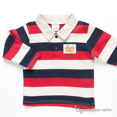 Поло Cutie Bear, цвет цвет красный / темно-синий / бежевый