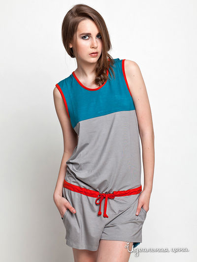 Комбинезон French Fries, цвет цвет бирюзовый / серый