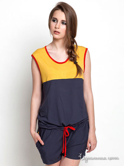 Комбинезон French Fries, цвет цвет горчичный / темно-серый