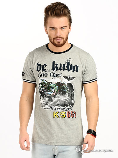 Футболка De Kuba, цвет цвет серый меланж