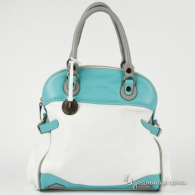 Сумка Laduella, цвет цвет белый / бирюзовый / серый