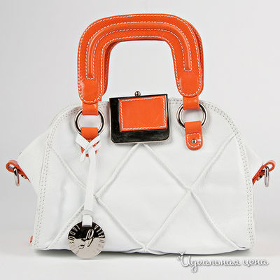 Сумка Laduella, цвет цвет белый / оранжевый