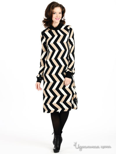 Платье Мультибренд, цвет цвет черный / бежевый