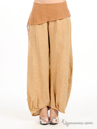 Брюки Мультибренд, цвет цвет серо-коричневый