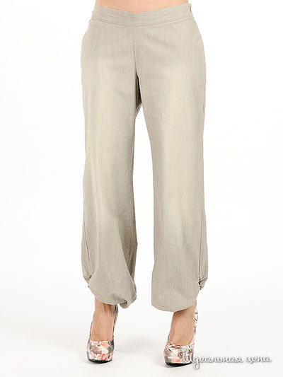 Брюки Мультибренд, цвет цвет серо-бежевый