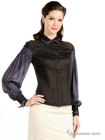 Блуза Shipilova, цвет цвет черный / фиолетовый