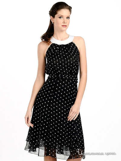 Платье Shipilova, цвет цвет черный / принт горох