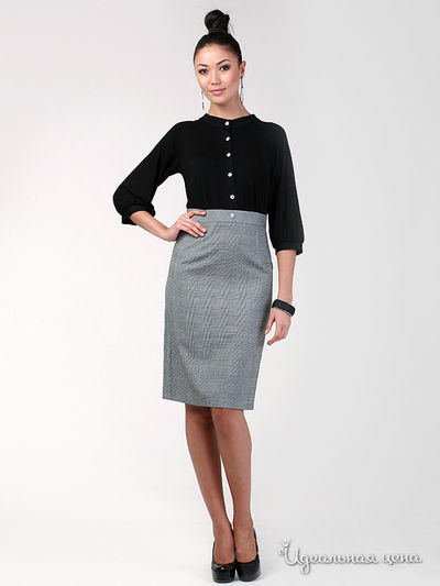 Платье Fleuretta, цвет черный / серый / принт клетка