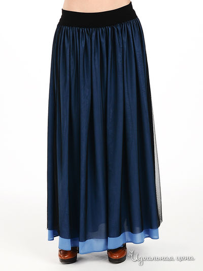 Юбка Suvenir, цвет цвет черный / голубой