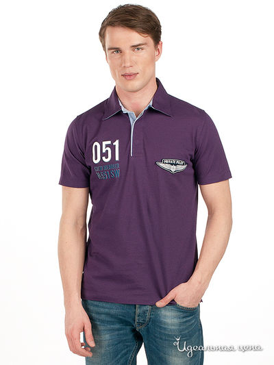 Поло John Douglas, цвет цвет сиреневый