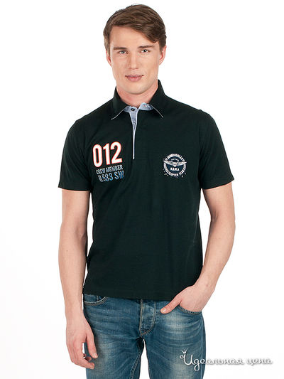 Поло John Douglas, цвет цвет чёрный