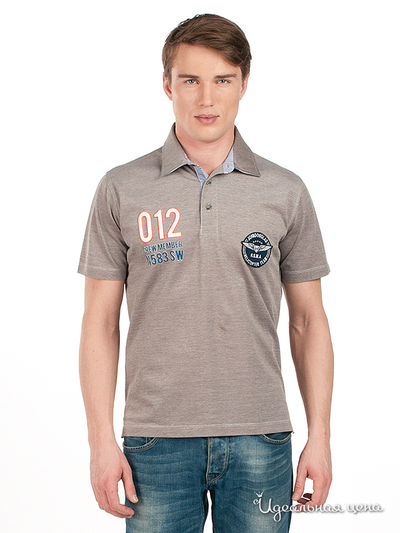 Поло John Douglas, цвет цвет серый