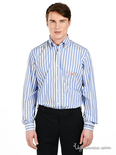 Рубашка John Douglas, цвет цвет белый / голубой