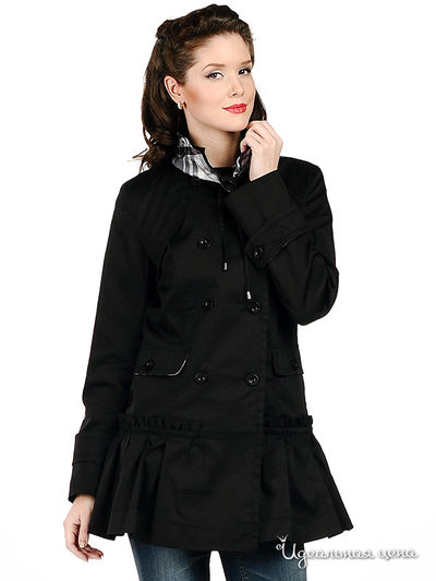 Плащ F5jeans, цвет цвет черный