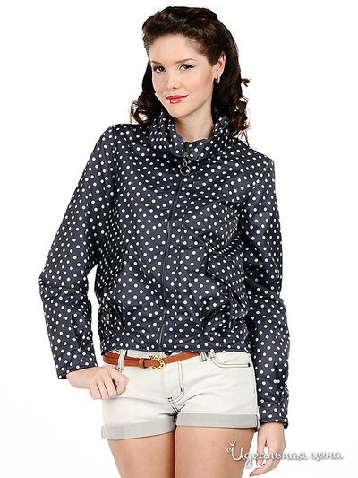 Ветровка F5jeans, цвет цвет темно-синий / принт горох