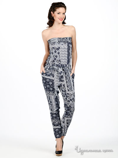 Комбинезон F5jeans, цвет цвет темно-синий / белый