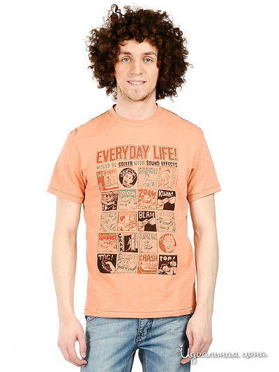 Футболка F5jeans, цвет цвет серо-оранжевый меланж