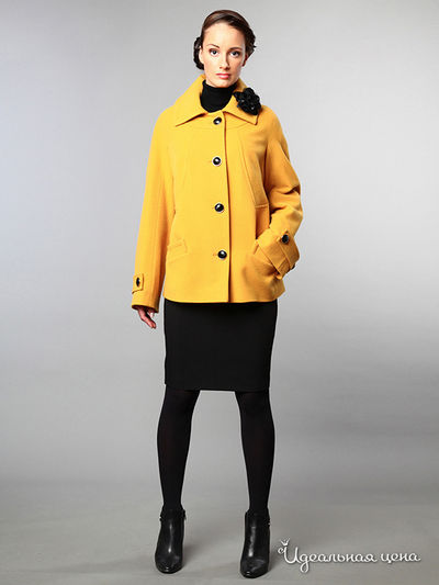 Полупальто Pompa, цвет цвет горчичный