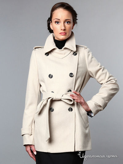 Пальто Pompa, цвет цвет бежевый