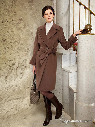 Пальто Pompa, цвет цвет ореховый