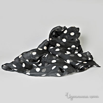 Шарф Pepen, цвет цвет черный / принт горох