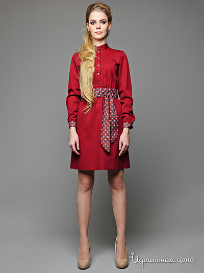 Платье Pepen, цвет цвет бордовый