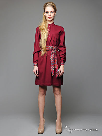 Платье Pepen, цвет цвет бордовый