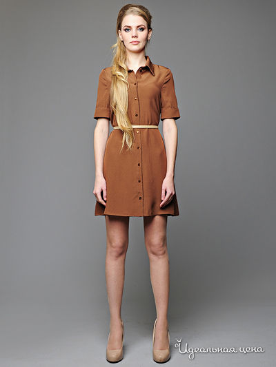 Платье Pepen, цвет цвет коричневый