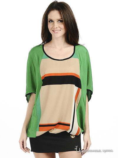 Туника Pole & Pole, цвет цвет зеленый / мультиколор