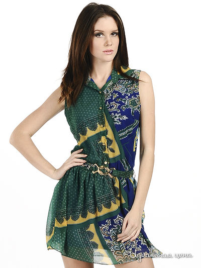 Платье Pole & Pole, цвет цвет зеленый / мультиколор