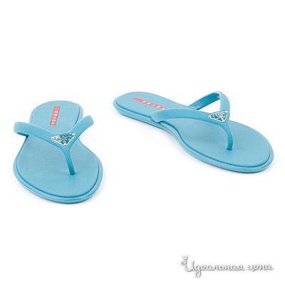 Сандалии Prada, цвет цвет бирюзовый