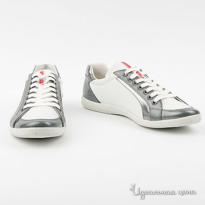 Туфли Prada, цвет цвет белый / серый
