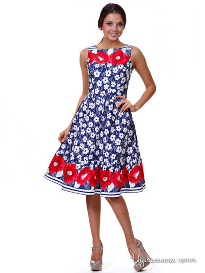 Платье Olive Grey, цвет цвет красный / синий / белый