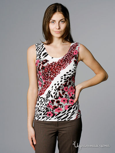 Топ CARIBA, цвет цвет  белый / розовый / черный