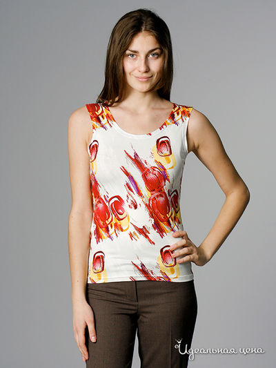 Топ CARIBA, цвет цвет белый / красный