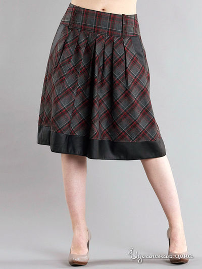 Юбка Kristina, цвет цвет серый / принт клетка