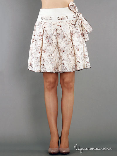 Юбка Kristina, цвет цвет молочный / коричневый