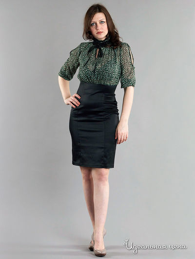 Платье Kristina, цвет цвет черный / зеленый